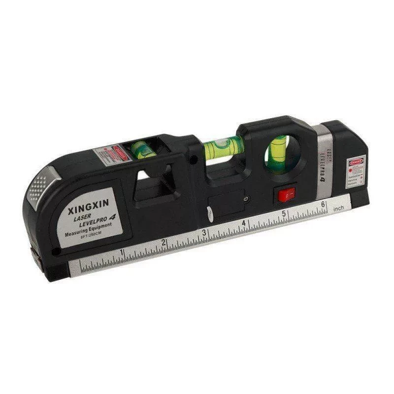 Лазерный уровень Xingxin Laser Level Pro 4 с рулеткой 2.5м. (Чёрный) - фото 7 - id-p127908519