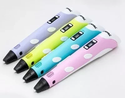 3Д ручка 3D Pen 5 c LCD дисплеем, трафаретами и игрушкой "LOL" (голубой) - фото 4 - id-p143514676