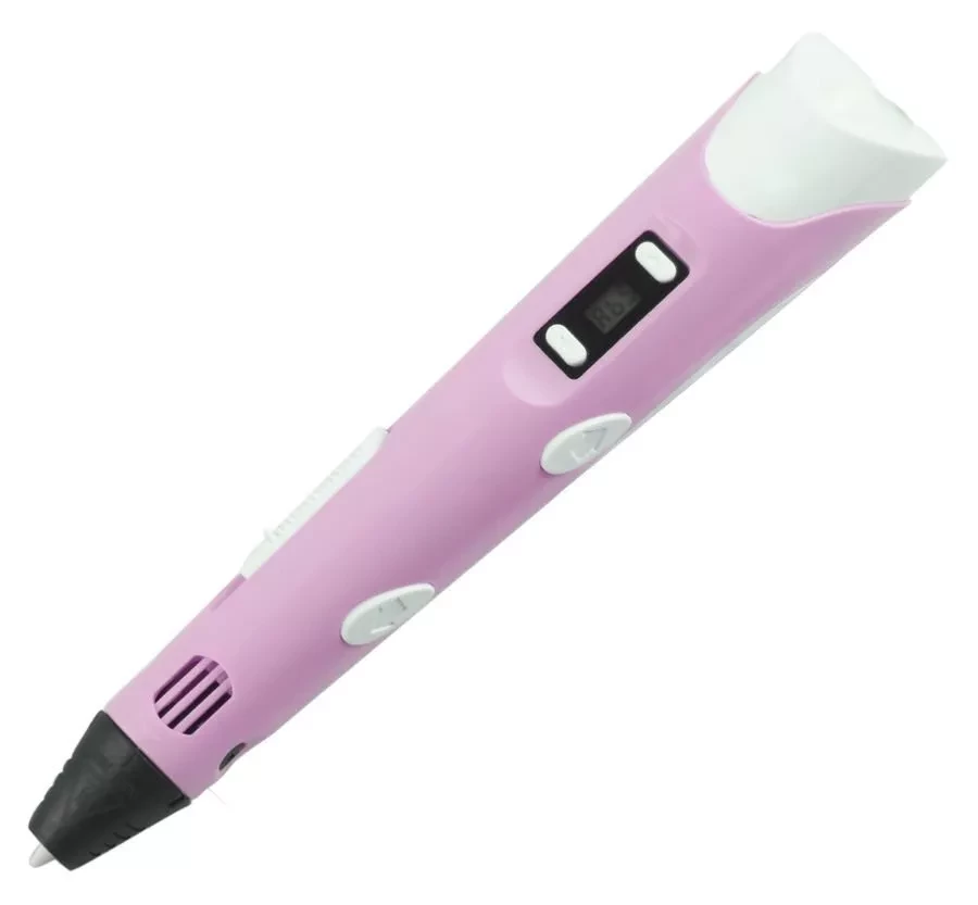 3Д ручка 3D Pen 5 c LCD дисплеем, трафаретами и игрушкой "LOL" (розовый) - фото 4 - id-p143514675