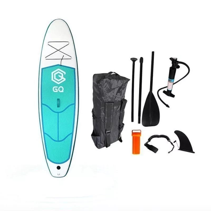 Прокат Доска SUP Board надувная (Сап Борд) GQ290 (белый/зеленый) 9'5 (290см) - фото 1 - id-p151133203