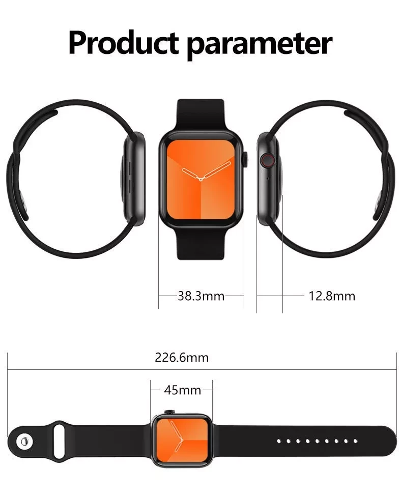 Умные смарт-часы T55+ Smart Watch Series 6 (Чёрный) - фото 4 - id-p149438688