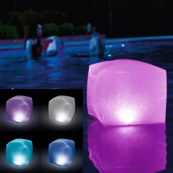 Плавающая светодиодная подсветка для бассейна Intex Куб (28694) - фото 4 - id-p156436201