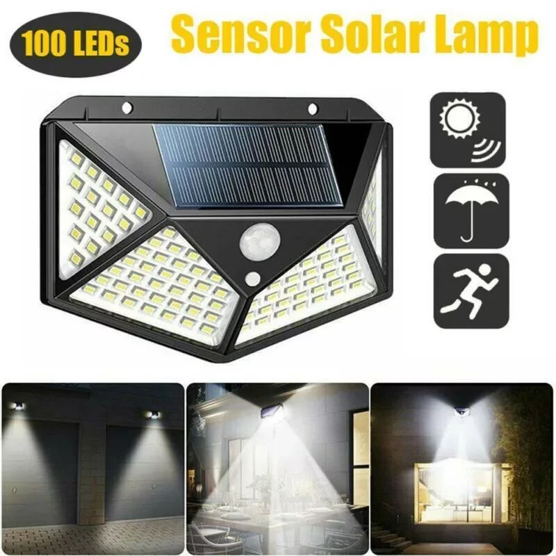 Фонарь с датчиком движения на солнечной батарее 100 LED Solar Interaction Wall Lamp - фото 2 - id-p160197299