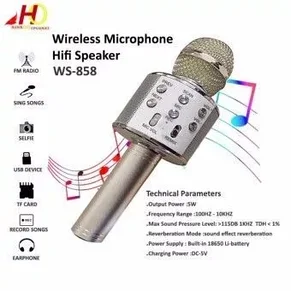 Караоке-микрофон HANDHELD/WSTER WS-858 Silver, фото 2
