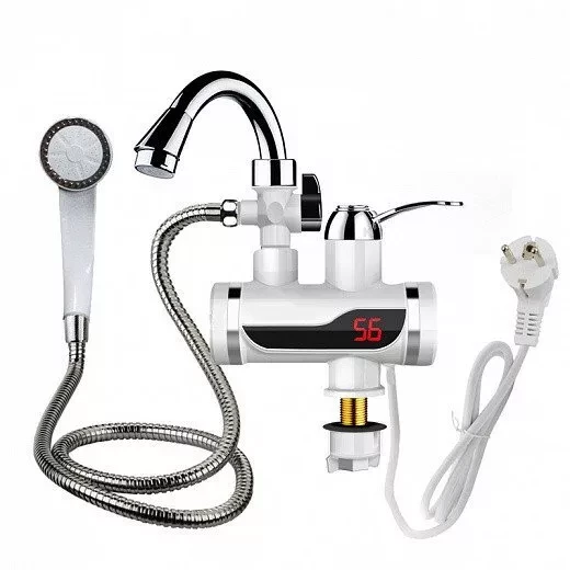 Проточный водонагреватель с душем (нижнее подключение) Instant electric heating water faucet & shower - фото 1 - id-p92280353
