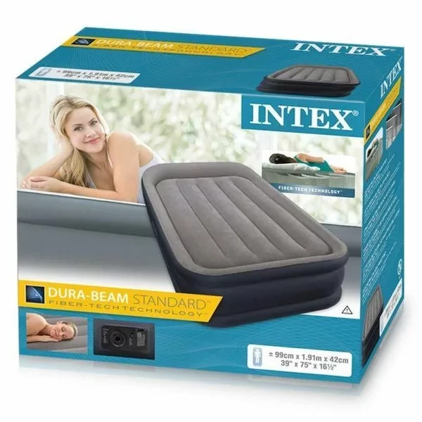 Кровать надувная одноместная Intex Deluxe Pillow Rest Raised 191x99x42 см (64132NP) - фото 2 - id-p158109729