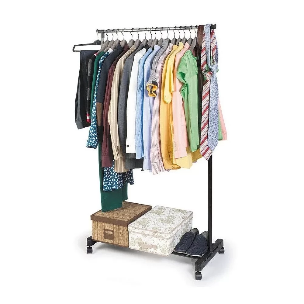 Напольная передвижная вешалка стойка для одежды SINGLE-POLE TELESCOPIC CLOTHES RACK - фото 1 - id-p131852512