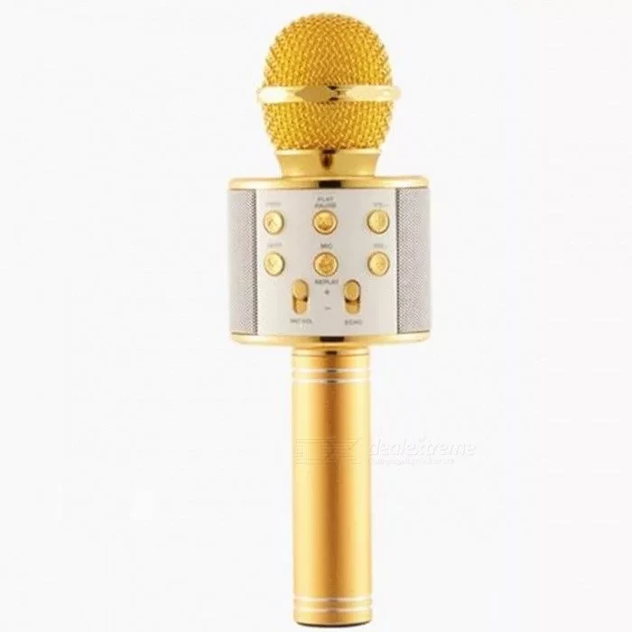 Караоке-микрофон оригинальный HANDHELD/WSTER WS-858 Gold - фото 1 - id-p129890166