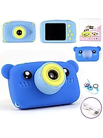 Детский фотоаппарат Мишка (голубой)