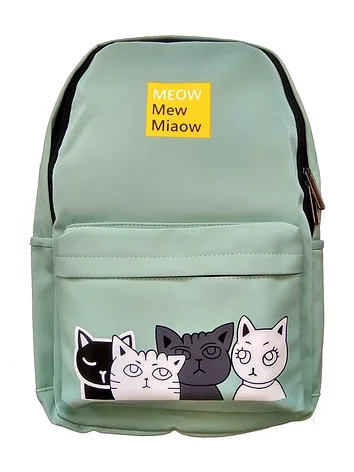 Городской рюкзак Meow Mew Miaow (светло-зеленый), фото 2