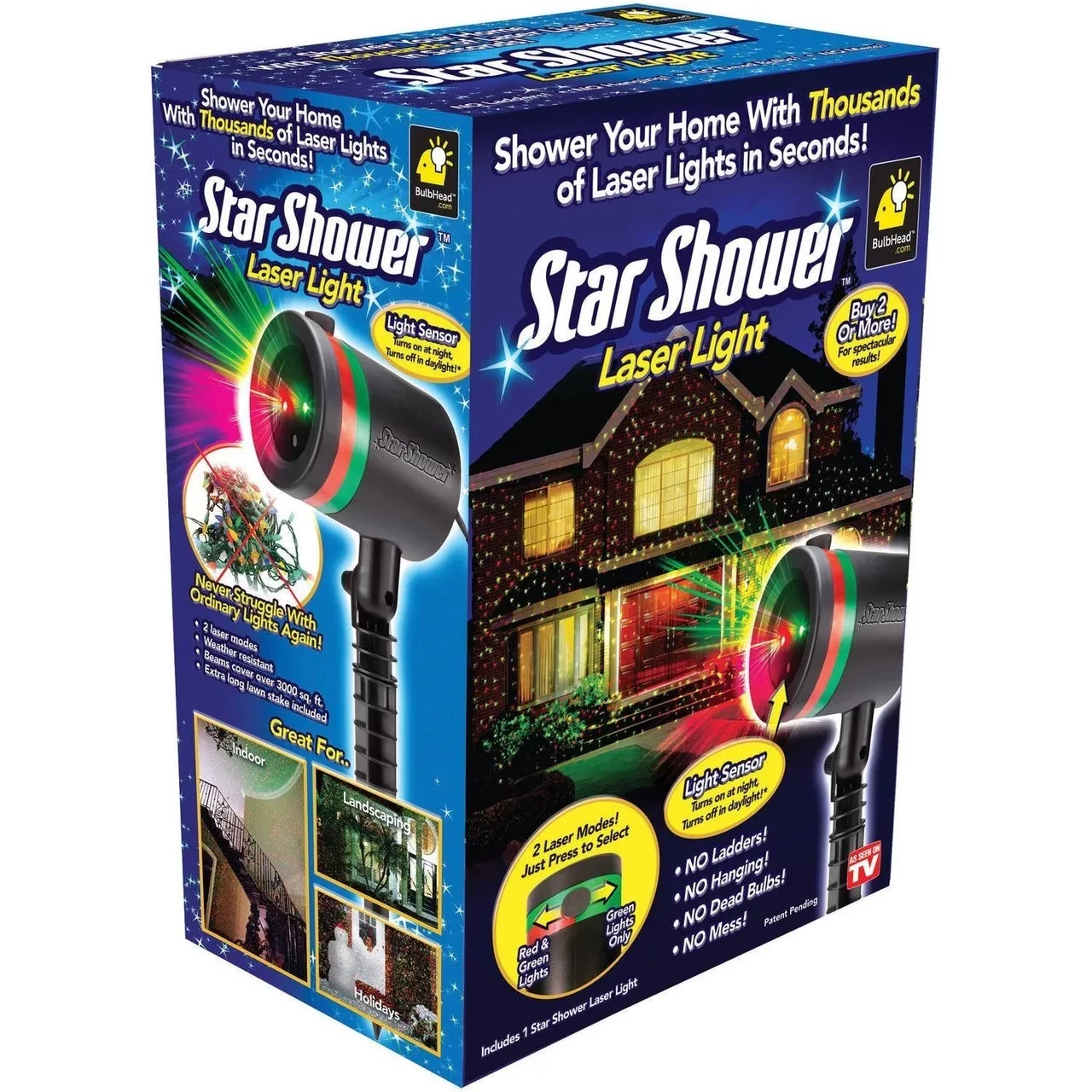 Лазерный проектор Star Shower Laser Light лазерная подсветка для дома - фото 2 - id-p87932154