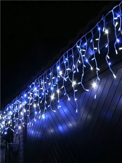 Уличная светодиодная гирлянда "Бахрома" 12 метров (Синий) - фото 5 - id-p168489384