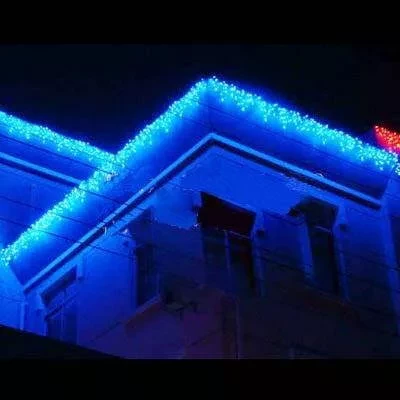 Уличная светодиодная гирлянда "Бахрома" 10 метров (синий) - фото 1 - id-p168492536