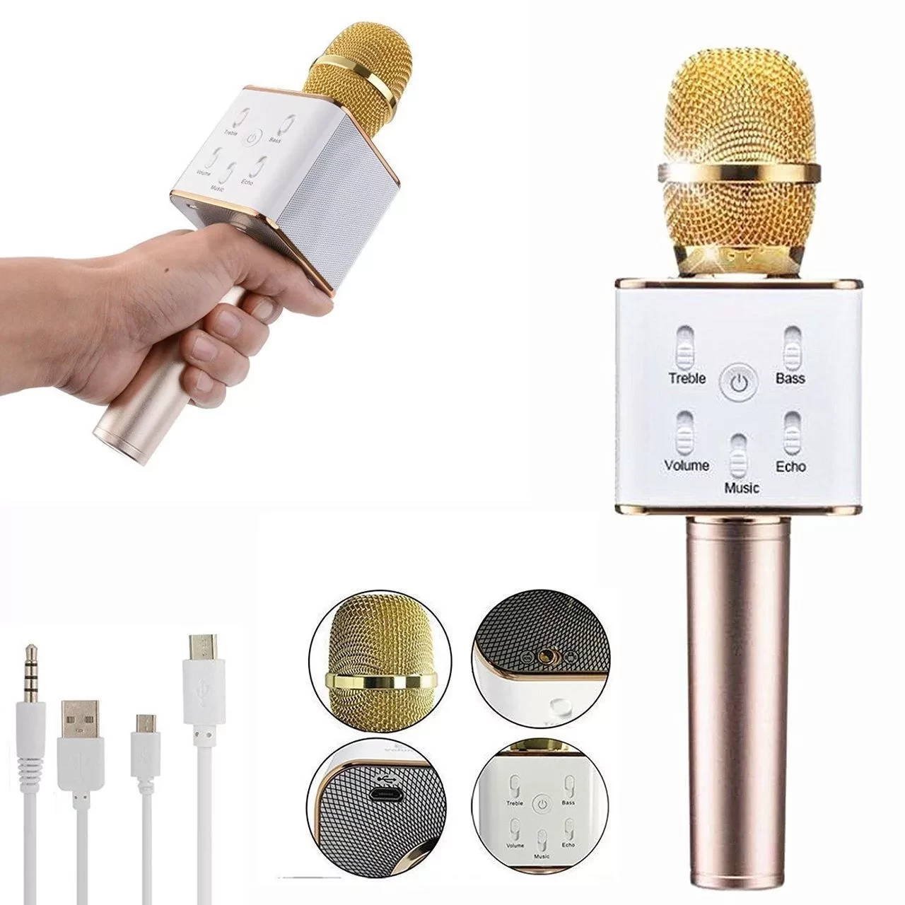 Караоке-микрофон MICGEEK Q9 Gold - фото 6 - id-p103700278