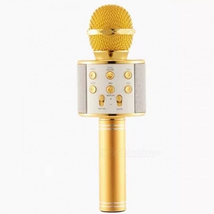 Караоке-микрофон оригинальный HANDHELD/WSTER WS-858 Gold - фото 1 - id-p129969897