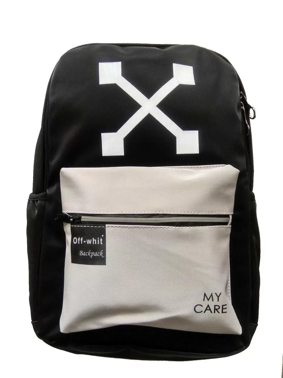 Городской рюкзак Off-White My Care (черный/серый) - фото 1 - id-p130474483