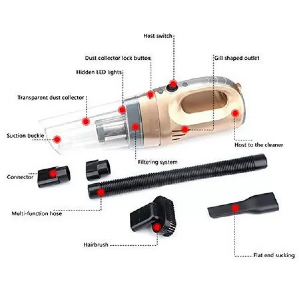 Автомобильный пылесос (для сухой и влажной уборки) Car Vacuum Cleaner DS12V от прикуривателя - фото 2 - id-p152476962