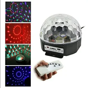 Цифровой Светодиодный Диско Шар Crystal Magic Ball Light с Bluetooth-проигрывателем, фото 2