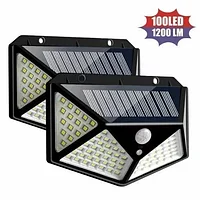 Фонарь с датчиком движения на солнечной батарее 100 LED Solar Interaction Wall Lamp