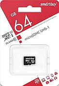 Карта памяти micro SDXC - флешка Smartbuy 64GB Class 10