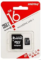 Карта памяти micro SDHC - флешка Smartby 16GB Сlass 10 UHS-I