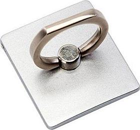 Кольцо-держатель и подставка для телефона и планшета, серебряное