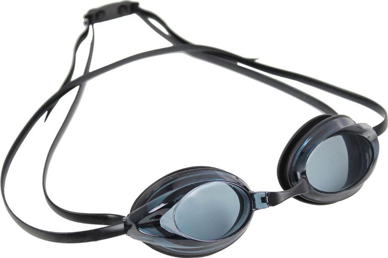 Очки для плавания, серия "Спорт", черные, цвет линзы - серый