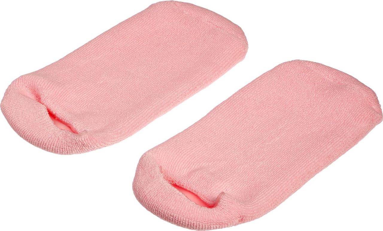 Маска-носки увлажняющие гелевые многоразового использования, розовые