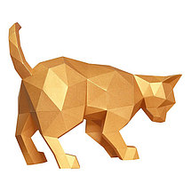 Кот Рыжик. 3D конструктор - оригами из картона, фото 3