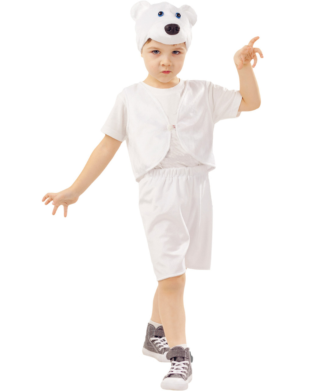 Детский карнавальный костюм "Медведь белый Умка" 4010 к-18 Пуговка