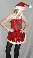 Костюм карнавальный с платье-боди новогодний на размер S/XS