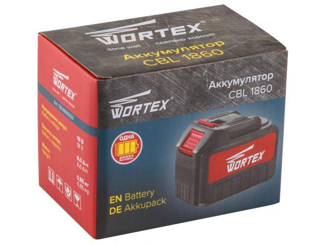 Аккумулятор WORTEX CBL 1860 18.0 В, 6.0 А/ч, Li-Ion ALL1 (18.0 В, 6.0 А/ч) - фото 5 - id-p168521293