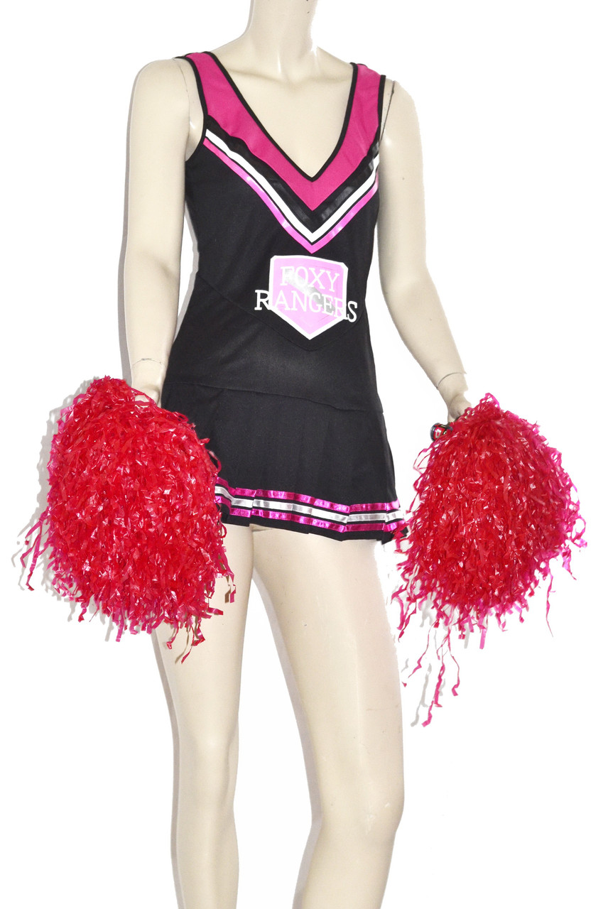 Костюм карнавально сценический "Болельщица" (Cheerleader) с помпонами на размер S