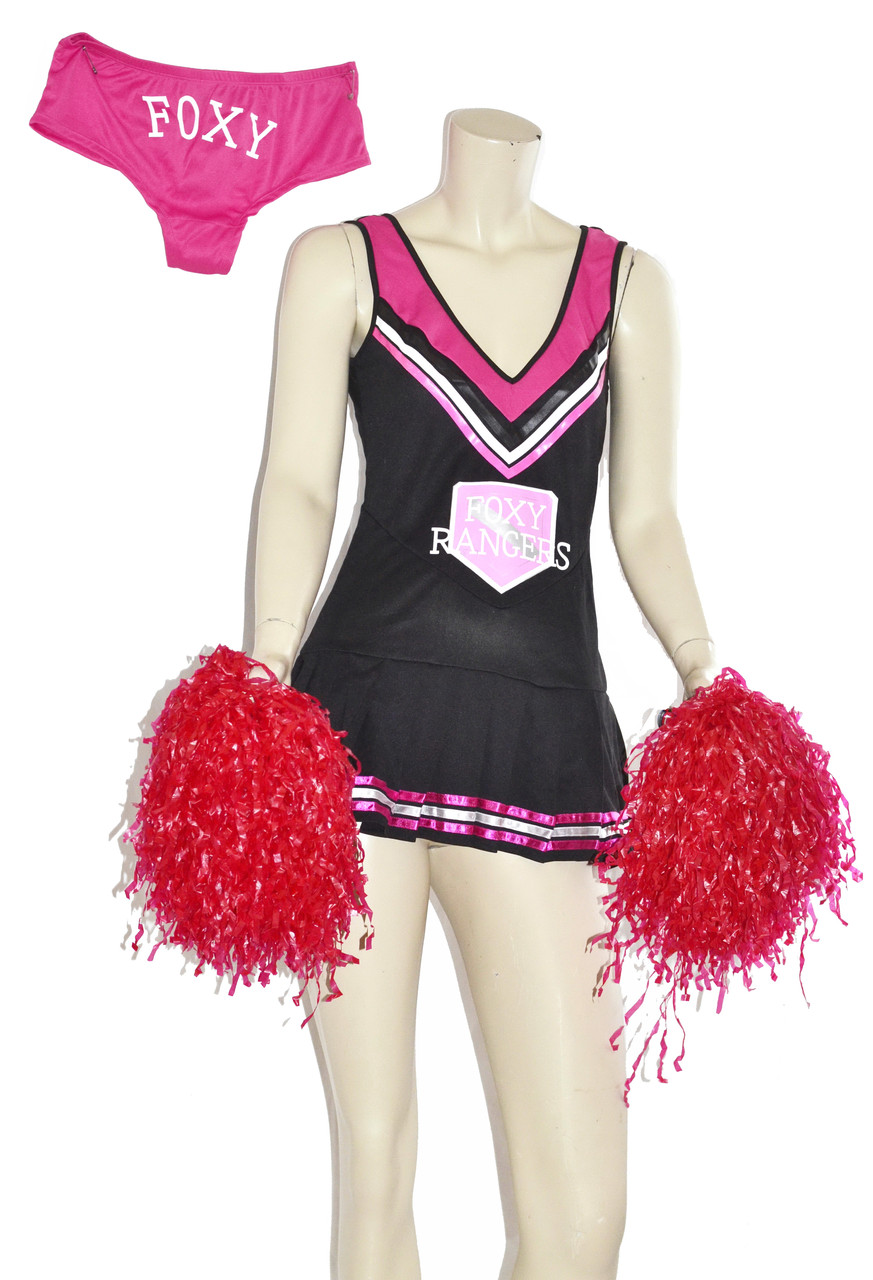 Костюм карнавально сценический "Болельщица" (Cheerleader) с помпонами на размер S - фото 2 - id-p168526781