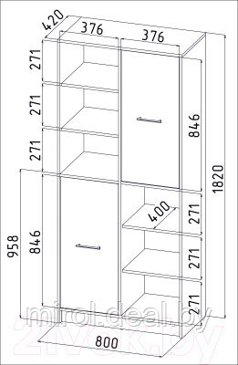 Шкаф Интерлиния СК-022 - фото 3 - id-p135301022