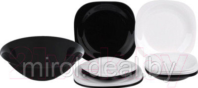 Набор тарелок Luminarc Carine Black/White N1491 - фото 1 - id-p168527216