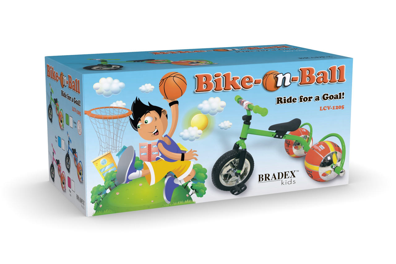 Велосипед с колесами в виде мячей «БАСКЕТБАЙК» зелёный - фото 4 - id-p168532039