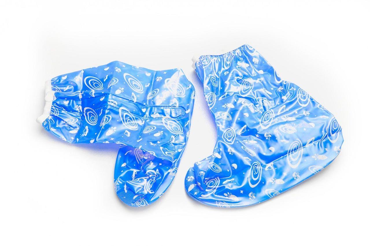 Чехлы грязезащитные для женской обуви - сапожки, размер M, цвет голубой - фото 3 - id-p168531220