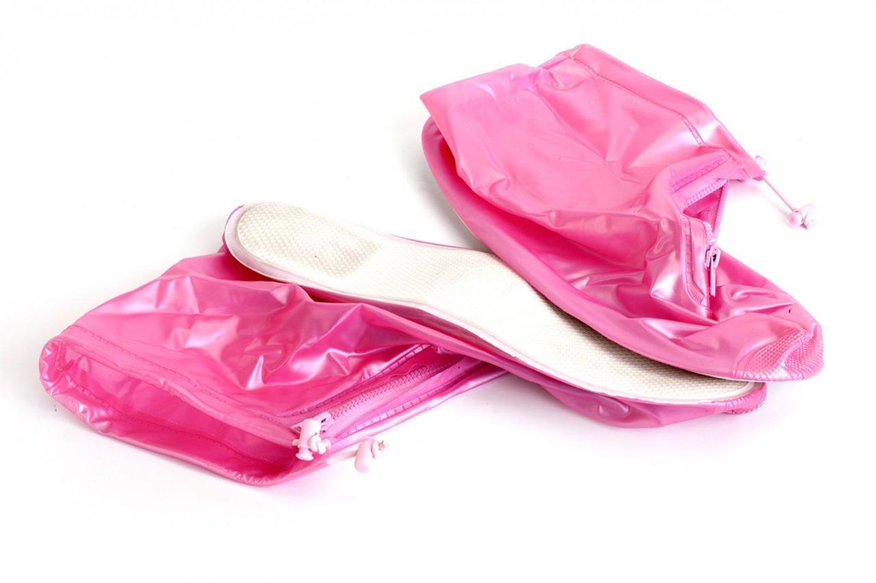 Чехлы грязезащитные для женской обуви без каблука, размер XL, цвет розовый - фото 6 - id-p168531288