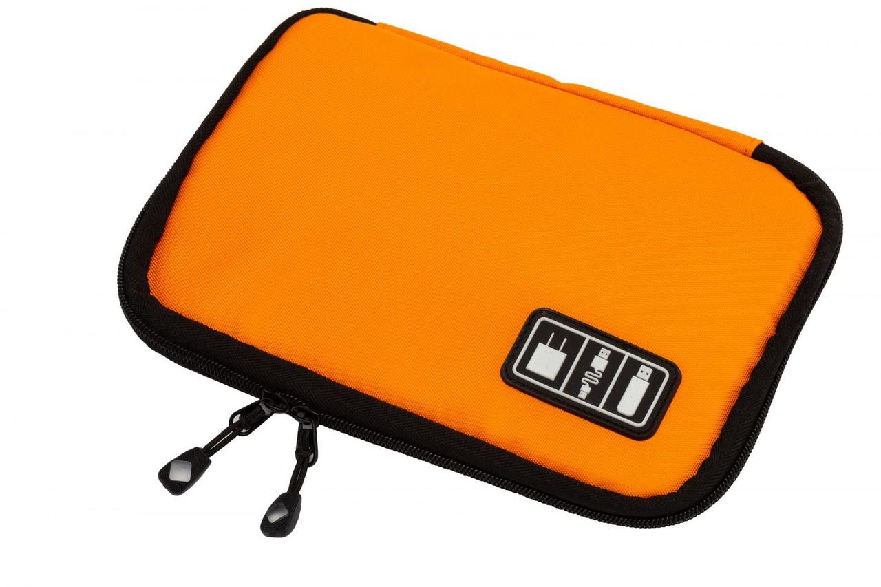 Органайзер для зарядных устройств, USB-флешек и других аксессуаров, оранжевый - фото 1 - id-p168532214