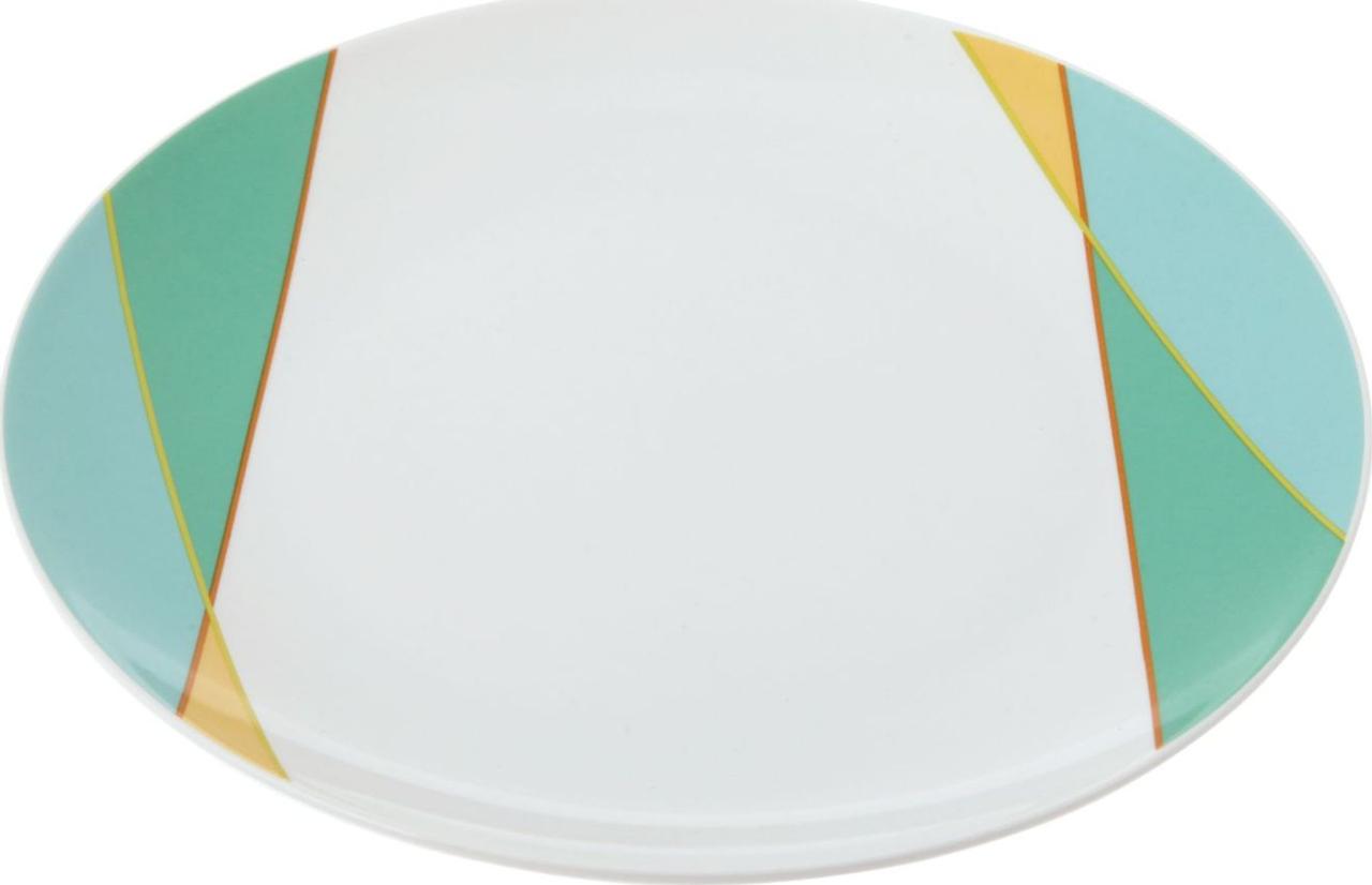 Тарелка обеденная d24см, Parallels, фарфор, разноцветный - фото 1 - id-p168532228