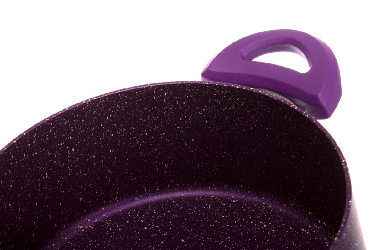Набор посуды TAC, покрытие «Гранит», 7 предметов, пурпурный - фото 5 - id-p168531856