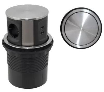 Выдвижной удлинитель TOR 2 USB+3 розетки