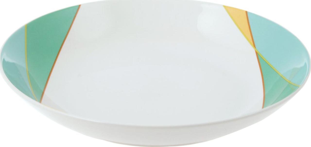 Тарелка суповая d20см, Parallels, фарфор, разноцветный - фото 1 - id-p168546838