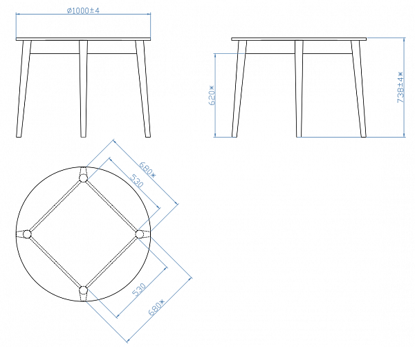 Стол обеденный Мебель-класс Зефир (Белый/Темный Дуб) - фото 2 - id-p121070132