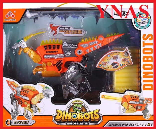 Детский бластер Динобот трансформер робот Dinobots Велоцираптор арт. SB391 детское игрушечное оружие динозавр