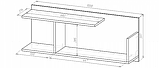 Полка навесная Мебель-класс Имидж-2 (Венге/Дуб Шамони), фото 2
