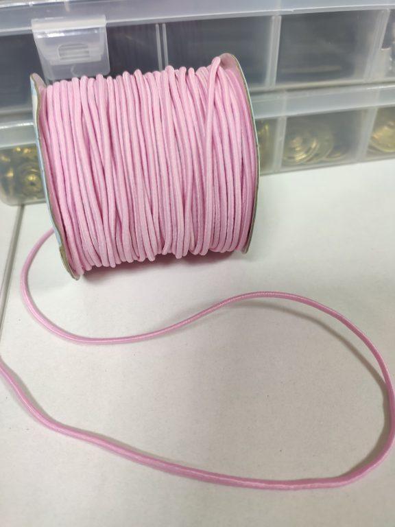 Эластичный шнур , диаметр 2 мм , нежно розовый
