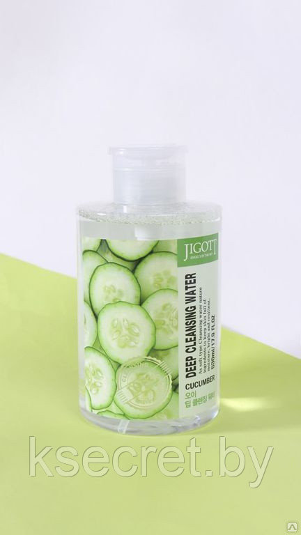 [JIGOTT] Жидкость для снятия макияжа ЭКСТРАКТ ОГУРЦА CUCUMBER Deep Cleansing Water, 530 мл - фото 2 - id-p168576585