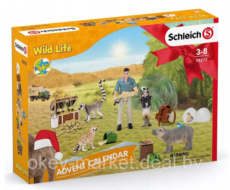 Набор фигурок Schleich Адвент-календарь рождественский Wild Life 2021 - фото 3 - id-p168577082